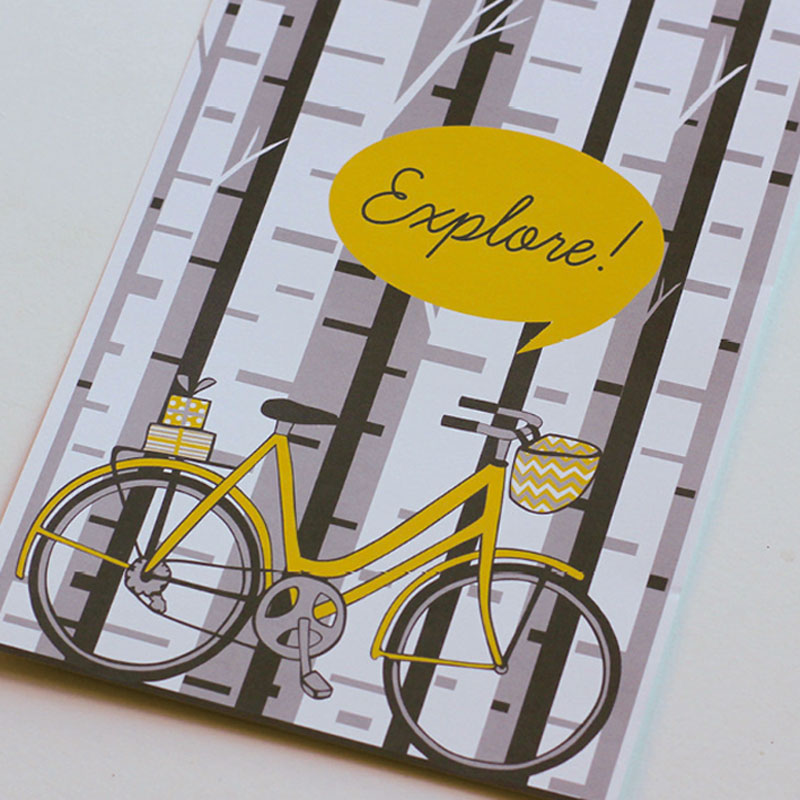 Flyer featuring bicycle