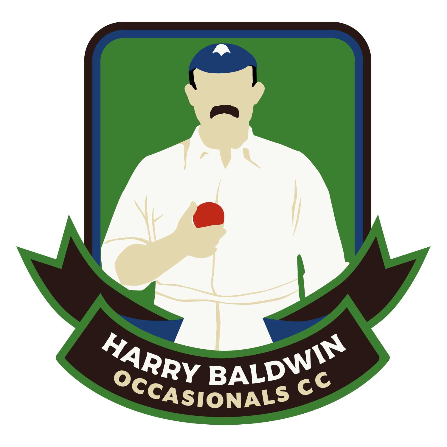 Harry Baldwin Occasional cricket club badge design