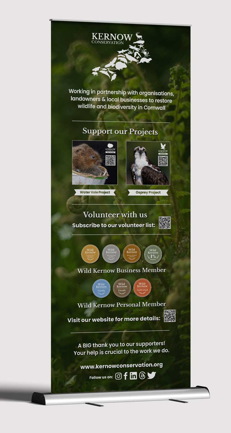 Roller Banner for Kernow Conservation